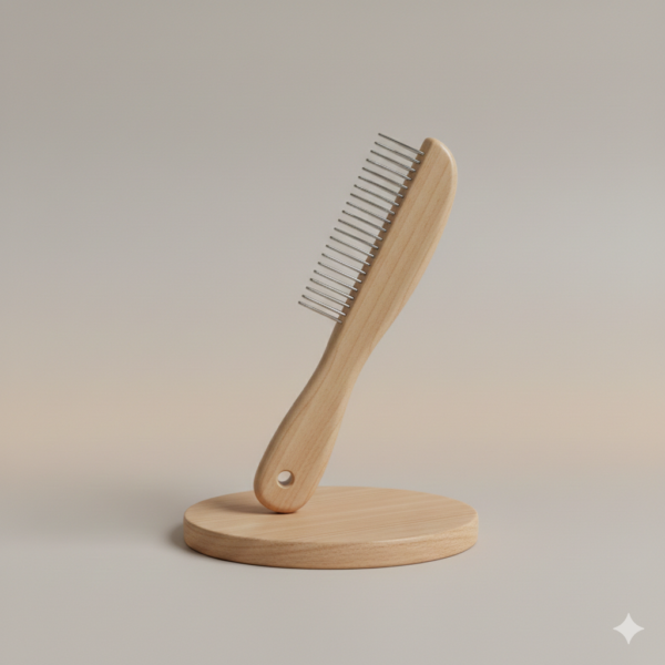 koerte groomimise kamm beežil tagapõhjal