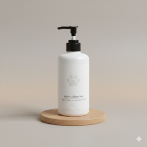 koerašampoon hallil taustal